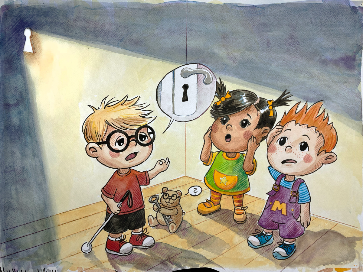 Illustration aus dem Buch „Theo und der Zauberstab