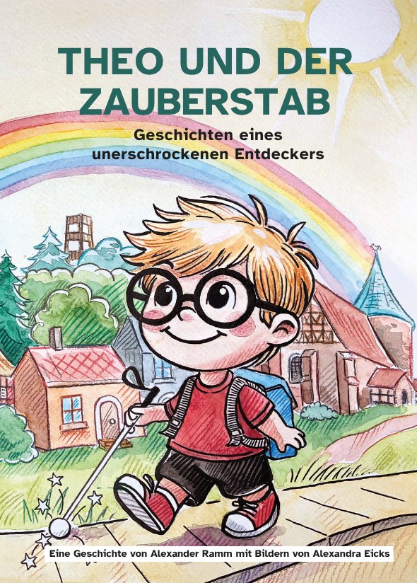 Buchcover von „Theo und der Zauberstab“.